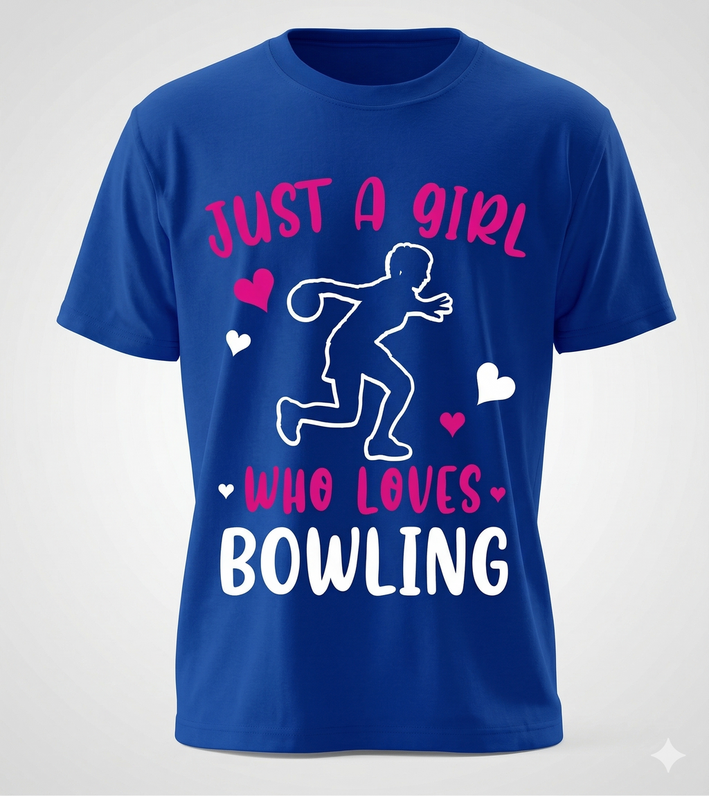 Just A Girl Who Loves Bowling | Premium Women’s Graphic Tee