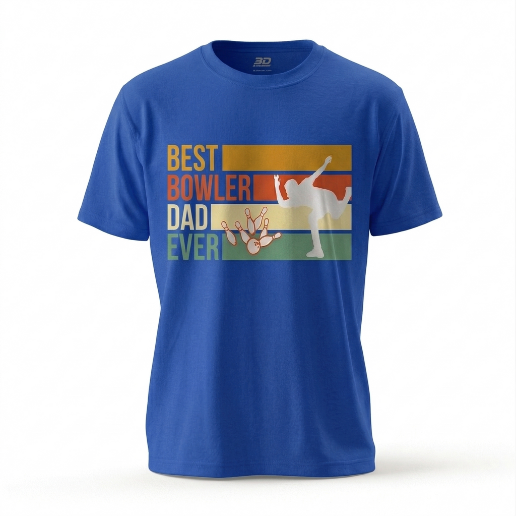 Vintage "Best Bowler Dad Ever" T-Shirt