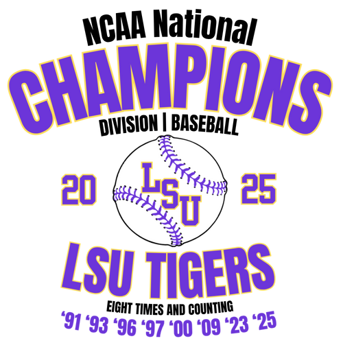 2025 LSU Baseball Championship - DTF Transfer