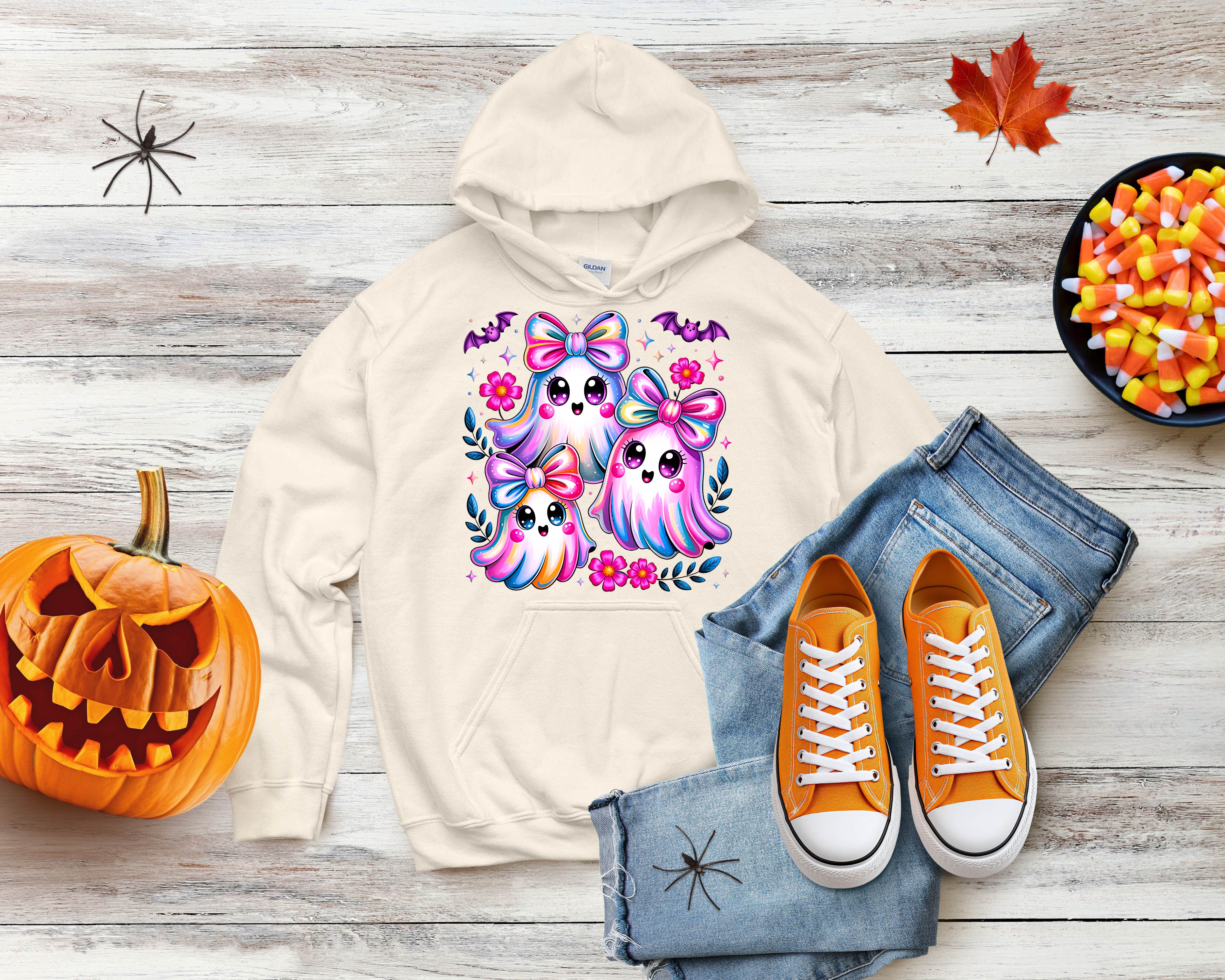 Coquette Halloween Floral Ghost