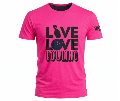 "Livee Love Bowling" Custom Graphic Tee