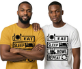 Eat Sleep Bowl Repeat | Premium Graphic Bowling T-Shirt